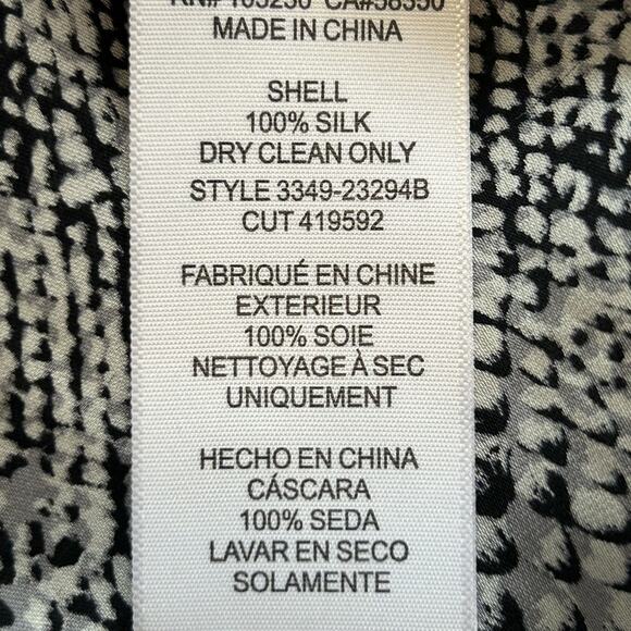 Joie Rancher Snakeskin Print 100% Silk Blouse Large - Picture 6 of 7